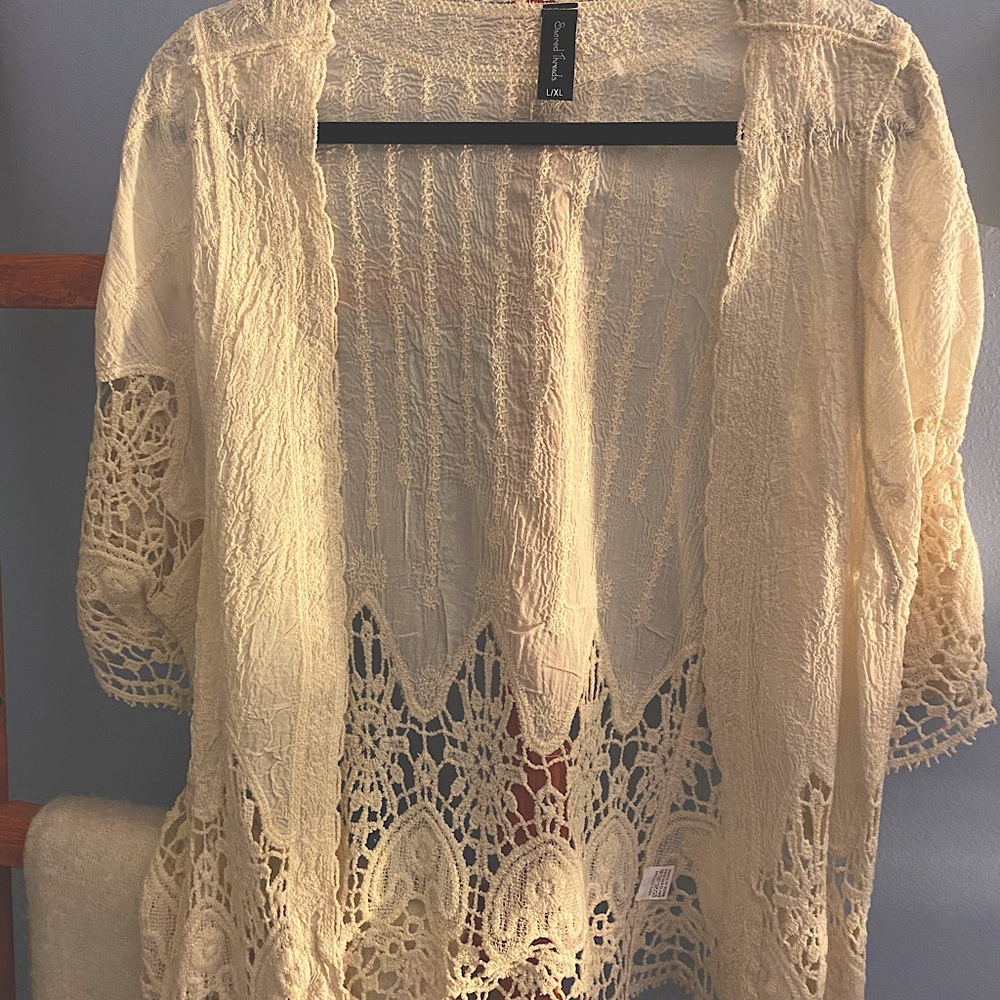 Crocheted kimono